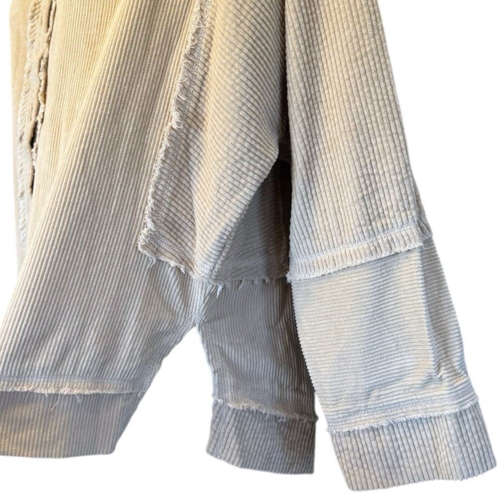 Oversized Corduroy Cream White Shacket Layering Jacket Size Large NWT - AEMI+CO - Picture 10 of 14